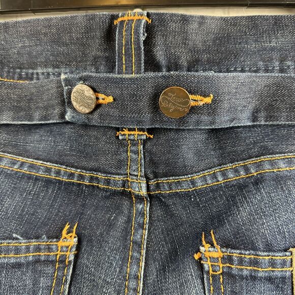 VTG Y2K True Religion Button Fly‎ Bootcut Woman’s Denim Jeans Leather Patch 36 - Picture 10 of 14